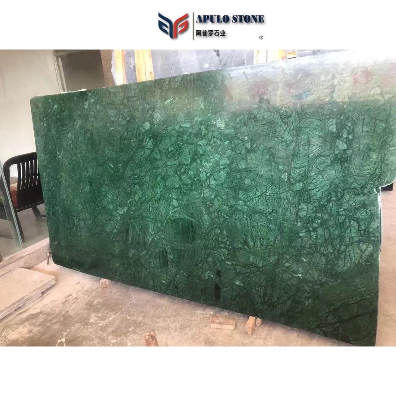 Verde guatemala empress dark udaipur Indian green ink green emerald wall panels slab spider serpentine green alpi marble tiles