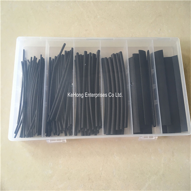 100PCS Black Heat shrink tube kits